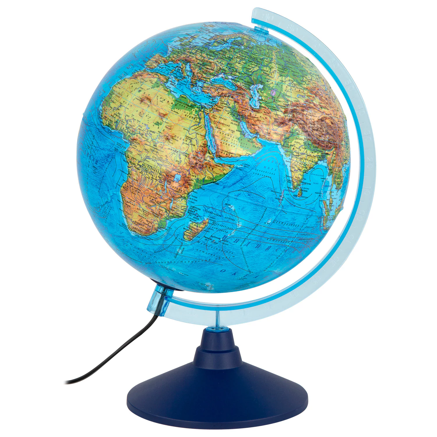 Глобус физический/политический Globen Классик Евро, диаметр 250 мм, рельефный, с подсв., Ке022500195 454444