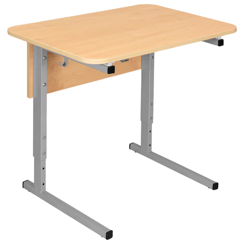 Стол-парта 1-местный регулируемый СУТ.54, 600х500х640-780 мм, рост 4-6, серый каркас, ЛДСП клён 532700