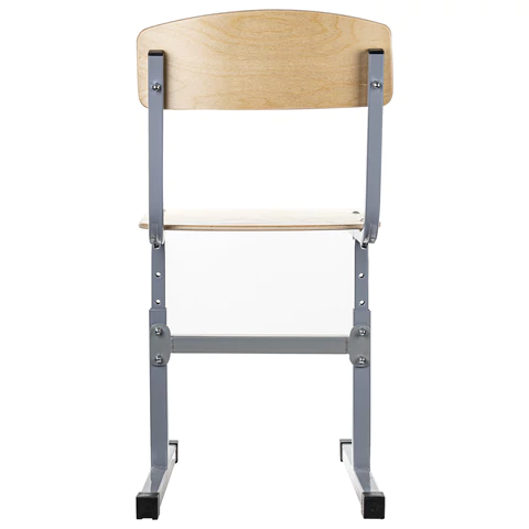 Стул ученический регулируемый "Ученик", 340х430х585-665 мм, рост 2-4, серый каркас 531895 - МСК «Форвард»