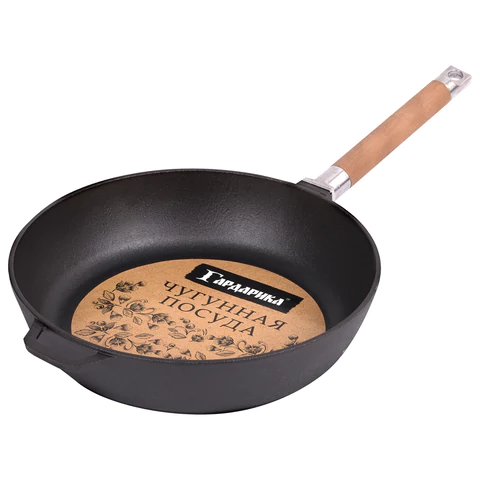 Сковорода сотейник чугунная 28 см со съемной ручкой (подходит для индукции), ГАРДАРИКА, 0328 700728 - МСК «Форвард»