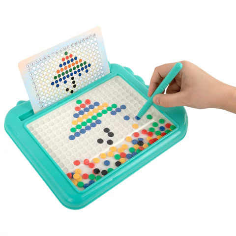 Мозаика магнитная развивающая для детей "Крокодил", стилус, 101 магнит, 10 карточек, BAMBOX (БАМБОКС), 665890 - МСК «Форвард»