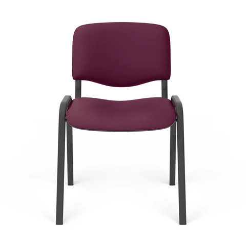 Стул для персонала и посетителей "ИЗО", черный каркас, ткань бордовая, В-20/С-13 530583  - МСК «Форвард»