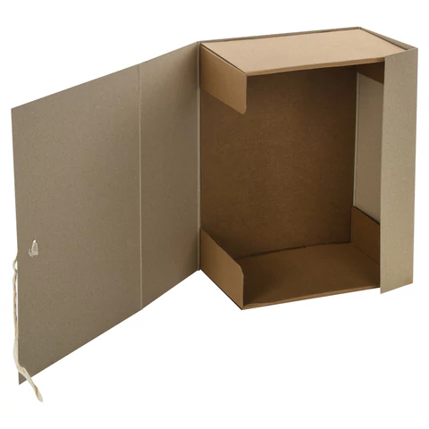 Короб архивный STAFF, А4 (240х330 мм), 150 мм, 2 завязки, переплетный картон, до 1400 листов, минпромторг 111957 - МСК «Форвард»