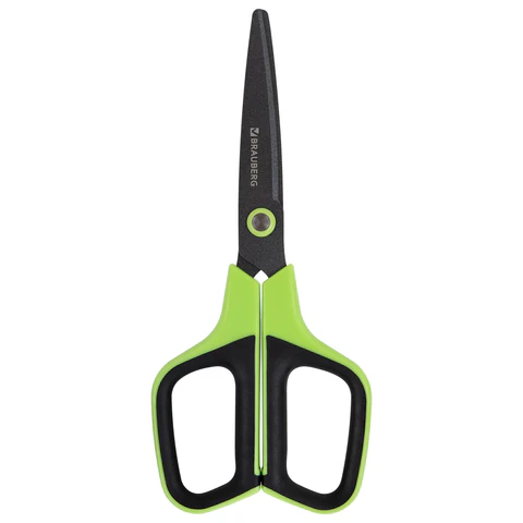 Ножницы BRAUBERG "JET Special", салатовые, 175 мм, 3-сторонняя заточка, тефлоновое покрытие, 238851
