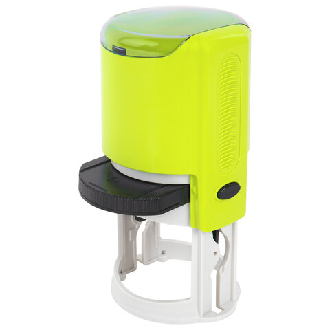 Оснастка для печатей оттиск D=42 мм, синий, TRODAT IDEAL 46042, корпус ЖЕЛТЫЙ, крышка, подушка, 198960 238378 - МСК «Форвард»