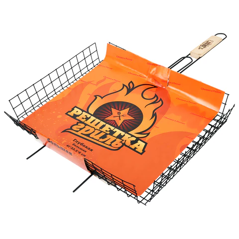 Решетка-гриль ГЛУБОКАЯ универсальная, размер 410х335 мм, глубина 60 мм, оксидированное покрытие, 101407, 701746