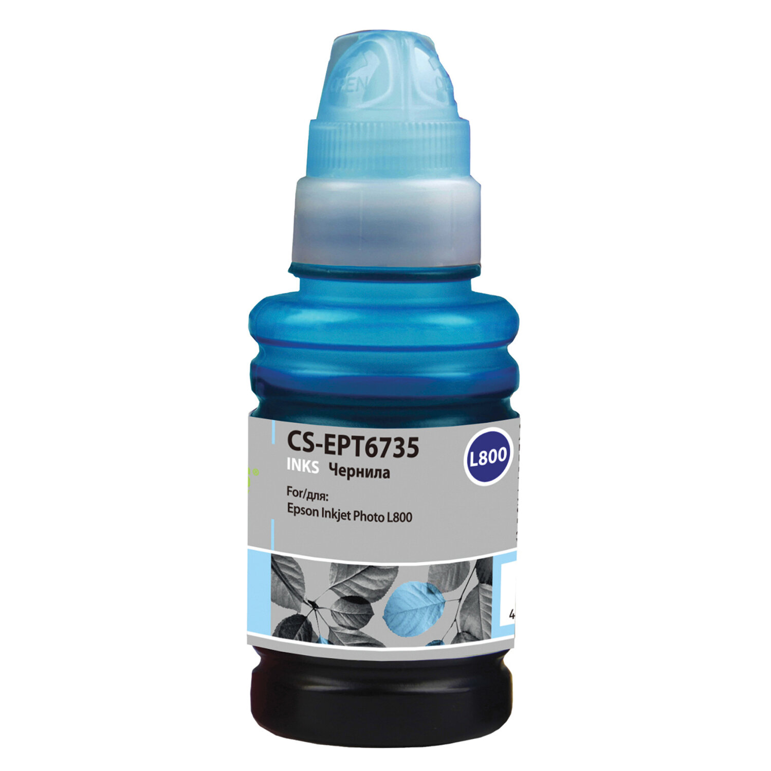 Чернила CACTUS (CS-EPT6735) для СНПЧ EPSON L800/L810/L850/L1800, светло-голубые, 0,1л CS-EPT6735 361925