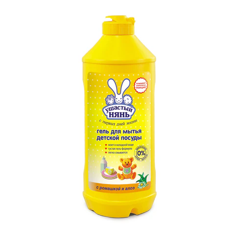 Средство для мытья посуды 500мл УШАСТЫЙ НЯНЬ "Ромашка и алоэ", гель, 60583 6058