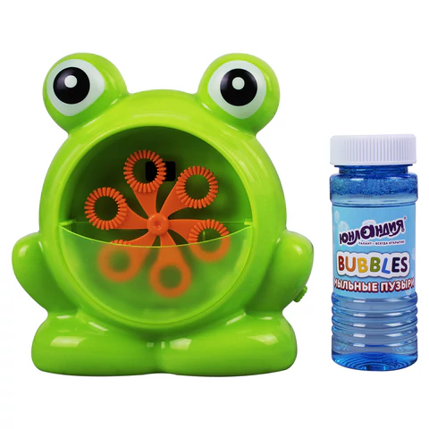 Машинка автоматическая для мыльных пузырей "ЛЯГУШОНОК", 50 мл, ЮНЛАНДИЯ, 664481  - МСК «Форвард»
