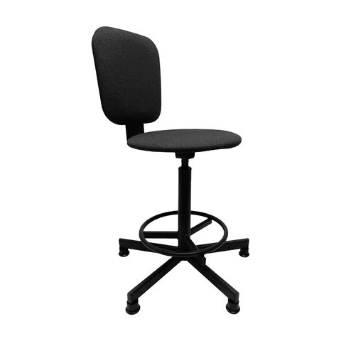 Стул кресло кассира, ресепшн РС37, на винте, без подлокотников, ткань, темно-серый 533064