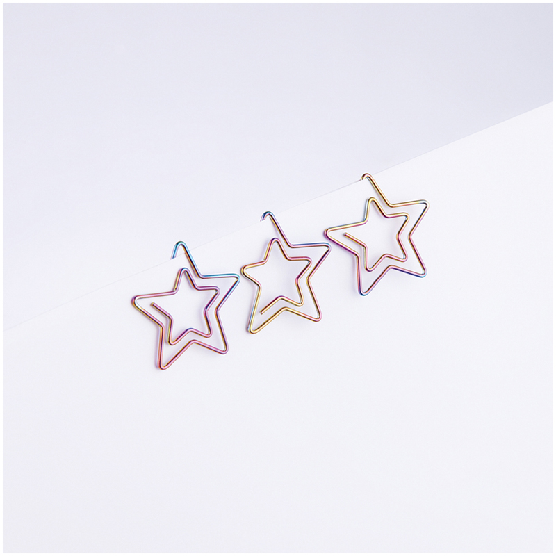Скрепки фигурные 25мм, MESHU "Stars", 6шт., пакет с европодвесом MS_41585 328215