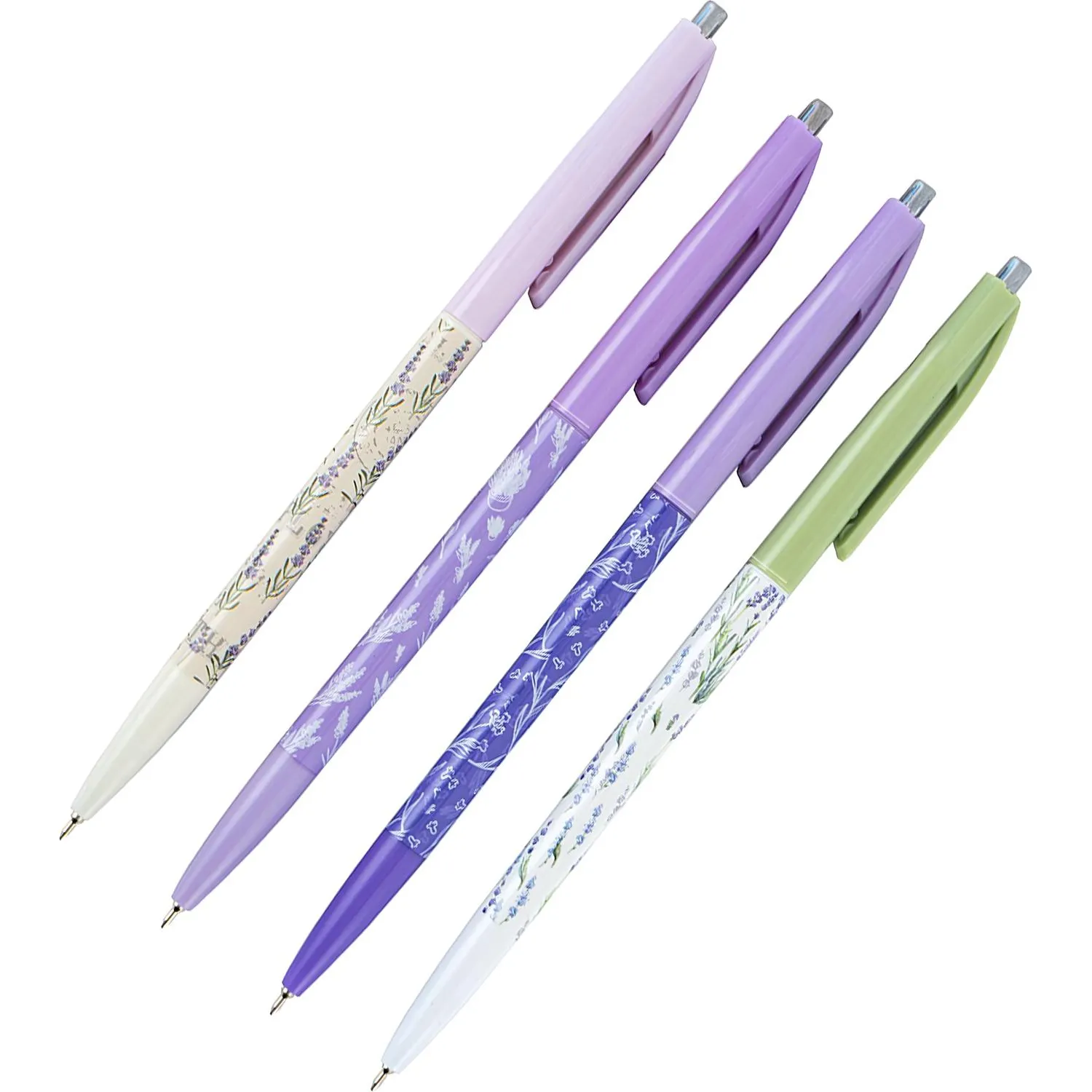 Ручка шариковая автоматическая M&G Lavender СИНЯЯ 0,35мм ассорти 1545296