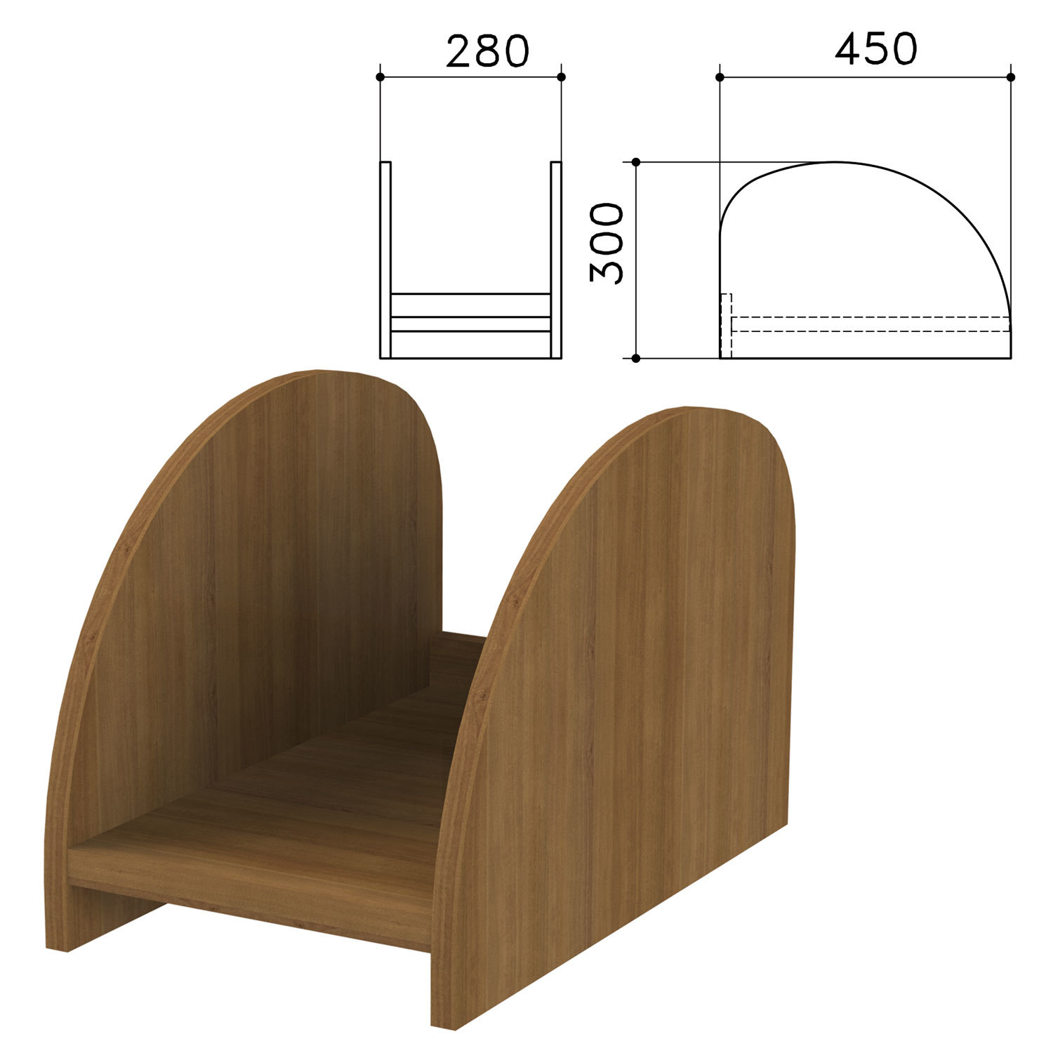 Подставка под системный блок "Канц", цвет орех, ПК01.9 640065
