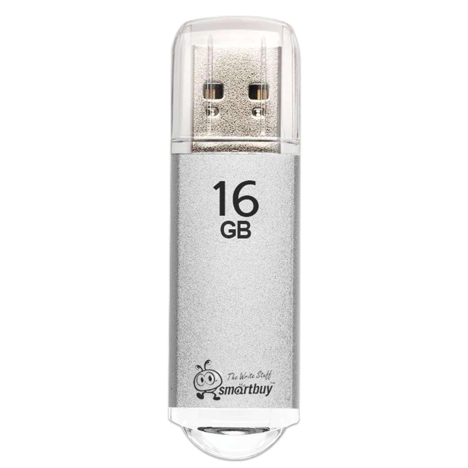 Флеш-диск 16GB SMARTBUY V-Cut USB 2.0, металл. корпус, серебристый, SB16GBVC-S 512196