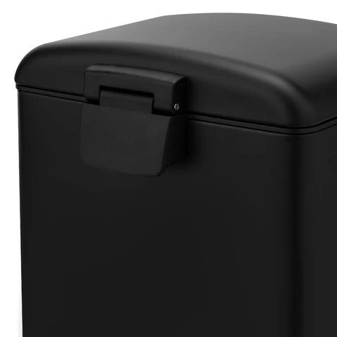 Ведро мусорное с педалью 6 л, крышка с доводчиком, черное матовое, металл, LAIMA ULTRA, 701564 - МСК «Форвард»