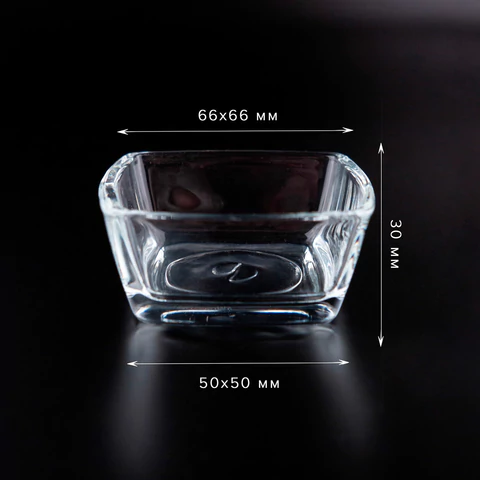 Соусник квадратный, 66 мм, КОМПЛЕКТ 6 штук, стекло, PASABAHCE "ТОКИО", фирменная подарочная упаковка, 53682 700587 - МСК «Форвард»