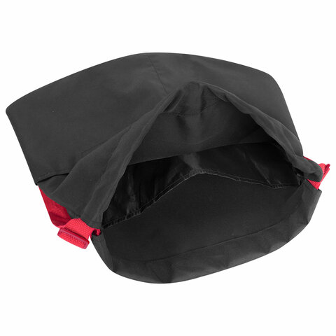 Рюкзак спортивный мешок HEIKKI PACK (ХЕЙКИ), 2 отделенения, увеличенный объем, 40х35 см, черно-красный, 272420 - МСК «Форвард»