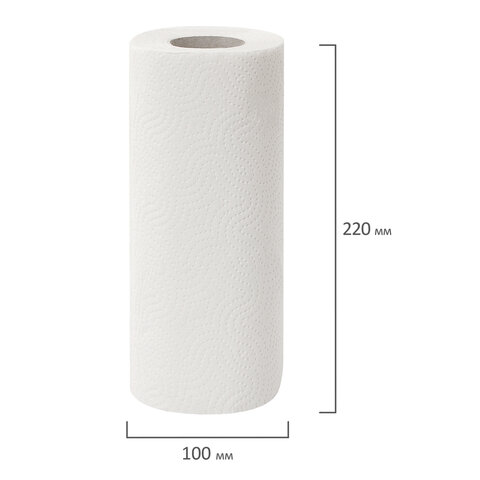 Полотенца бумажные 2-х слойные, спайка 8 рулонов (8х13 м), ЛЮБАША ECO, 114743 - МСК «Форвард»