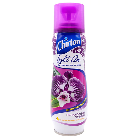 Освежитель воздуха аэрозольный 300 мл CHIRTON (Чиртон) Light Air "Релаксация чувств", сухое распыл, 45590, 4607145645590 700443 - МСК «Форвард»