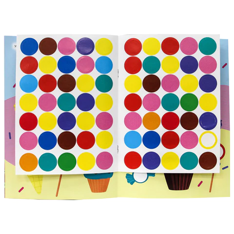 Книжка – игра "Кружочки с наклейками", ассорти, КОМПЛЕКТ 20шт 12 стр., 164х224 мм, ПП PROF-PRESS 691154 - МСК «Форвард»