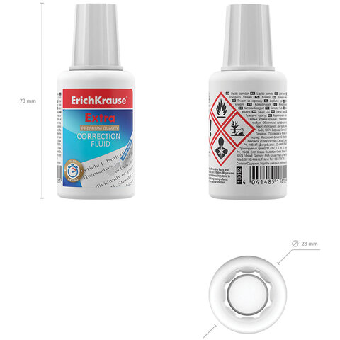 Корректирующая жидкость ERICH KRAUSE, 20 мл, флакон с кисточкой, 5 222290 - МСК «Форвард»