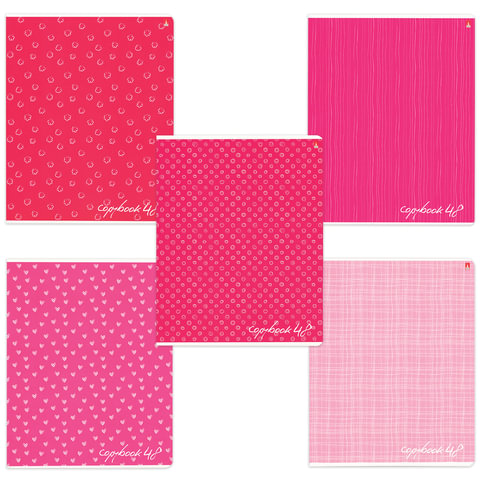 Тетрадь А5 48л. АЛЬТ скоба, клетка, глянцевый лак, FRESH - РОЗОВАЯ (5 видов), 7-48-442  403231