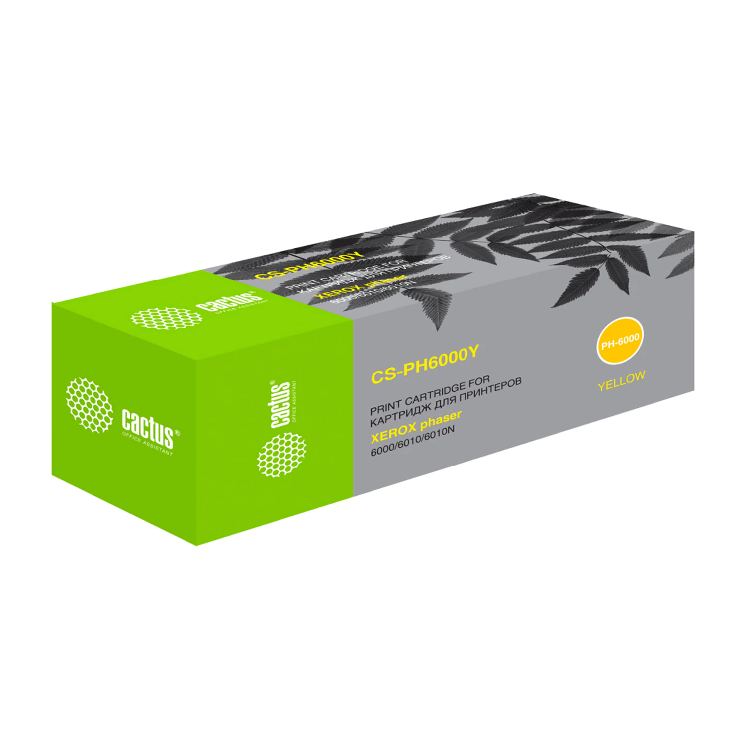 Картридж лазерный CACTUS (CS-PH6000Y) для XEROX Phaser 6000/6010N, желтый, ресурс 1000 стр 362586 под заказ 8 дней