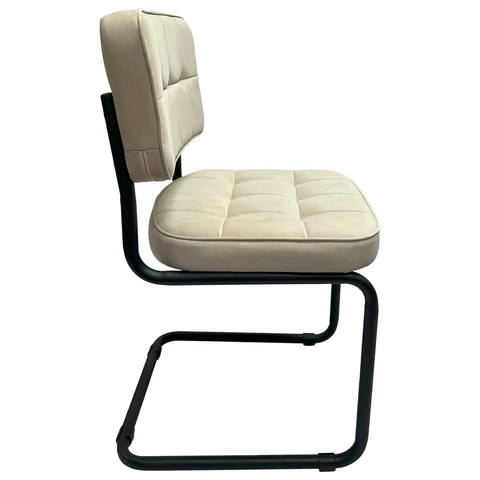 Стулья КОМПЛЕКТ 2 шт., COMFUR РС14М, черный каркас, велюр, бежевый, разобранные 533062 - МСК «Форвард»