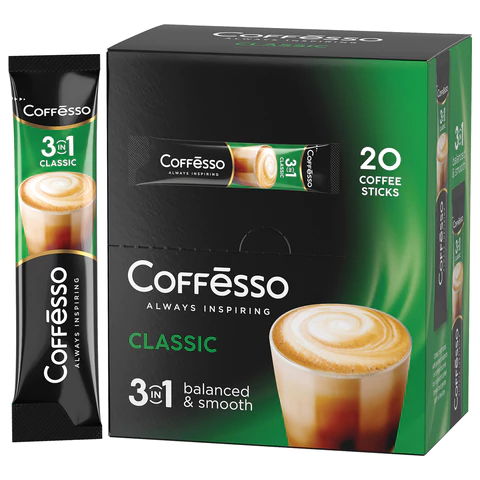 Кофе растворимый порционный COFFESSO "3 в 1 Classic", пакетик 14 г, 102904 623400 - МСК «Форвард»