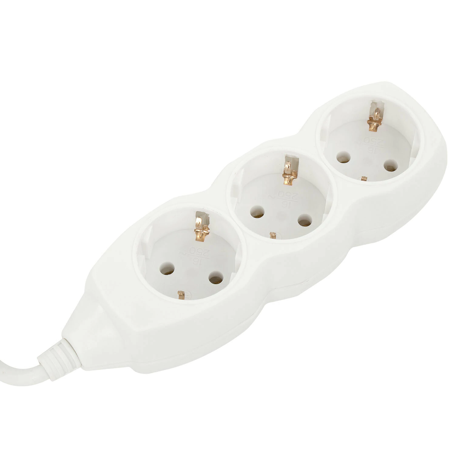 Удлинитель сетевой SONNEN U-131G, 3 розетки, c заземлением, 10А, длина 1,8 м, белый, 511431