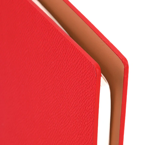 Ежедневник на кольцах в наборе с ручкой А5, 165x229 мм, BRAUBERG "Lux", под кожу, 100 листов, красный, 116857 - МСК «Форвард»