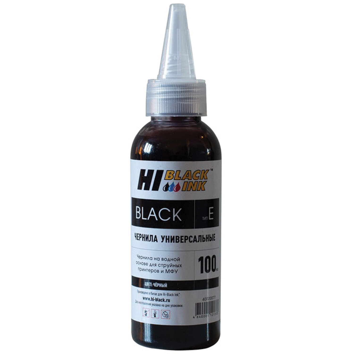 Чернила HI-BLACK для EPSON (Тип E) универсальные, черные 0,1л водные 150701038001 361513