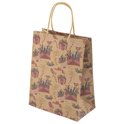 Пакет подарочный КОМПЛЕКТ 10 штук новогодний 18x10x23 см, "Письмо Деду Морозу", ЗОЛОТАЯ СКАЗКА, 592127 - МСК «Форвард»