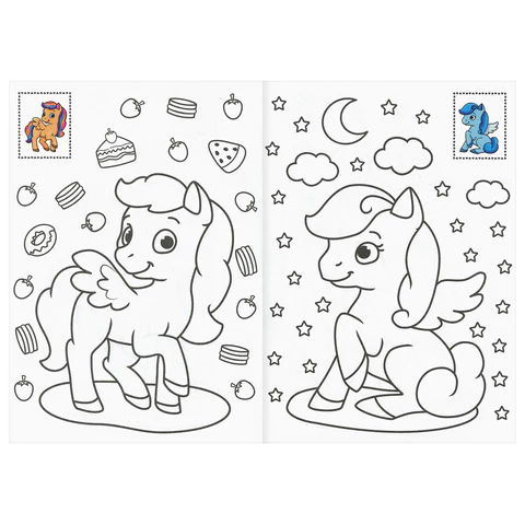 Книжка-раскраска С СИЯЮЩИМИ НАКЛЕЙКАМИ, АССОРТИ дизайнов, 195х276 мм, 16 стр., ПП PROF-PRESS 690967 - МСК «Форвард»