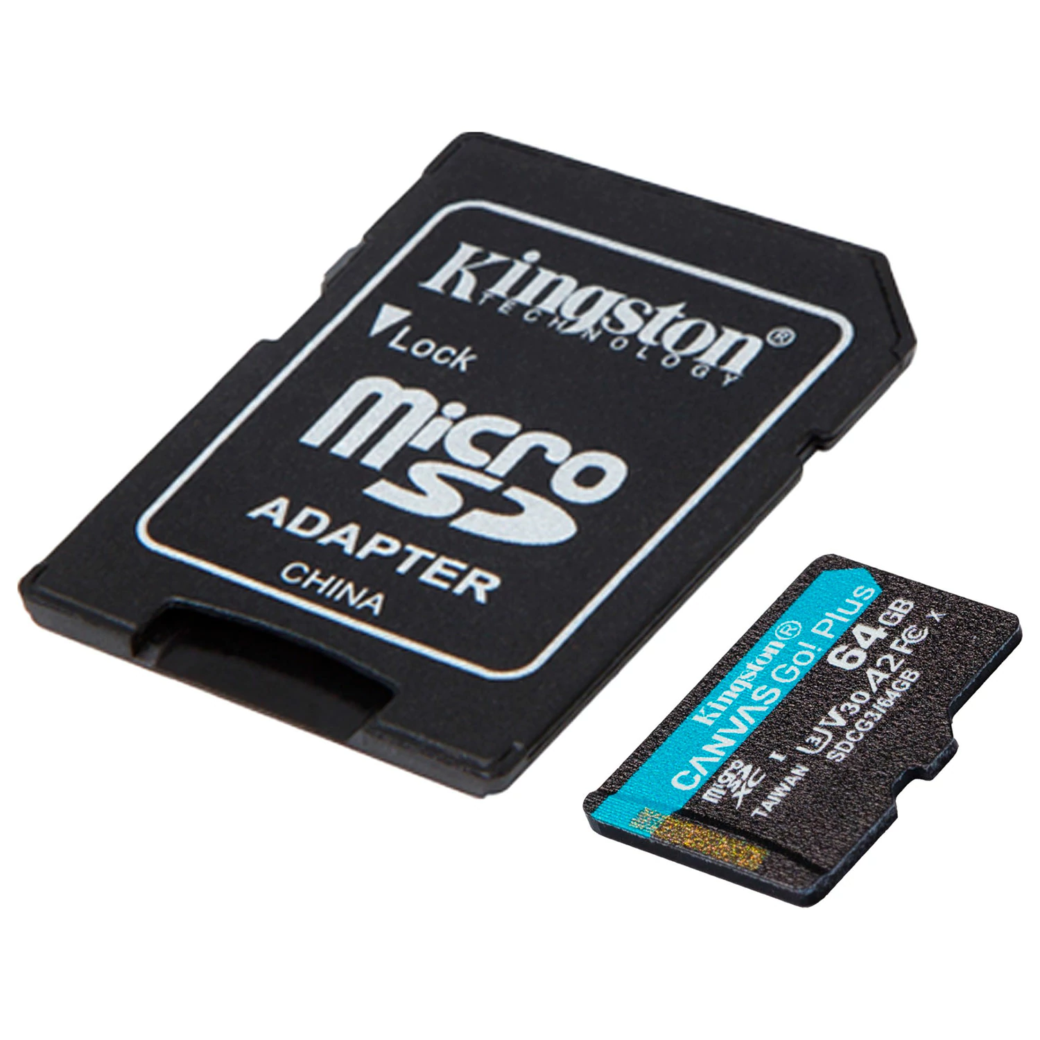 Карта памяти microSDXC 64GB KINGSTON Canvas Go Plus UHS-I U3, 170 Мб/с (class 10), SDCG3/64GB 513645