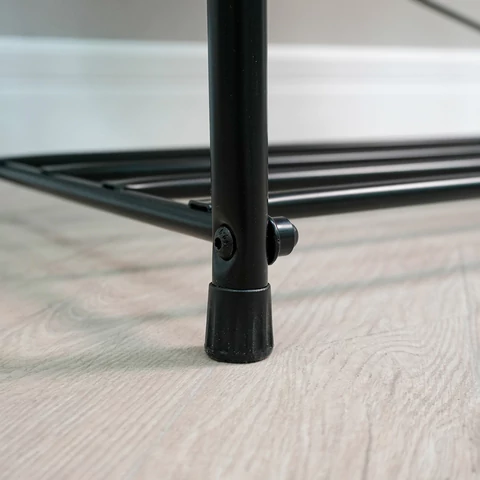 Банкетка для обуви "Альфа-23СЯ", 650х300х480 мм, 2 полки, ящик, металл/кожзам, черный/коричневый, ПДОА23СЯ Ч ZMI 700921 - МСК «Форвард»