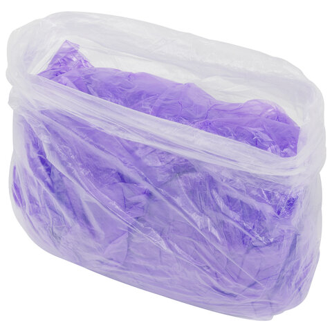 Бахилы MERIDIAN ПРОЧНЫЕ 3,8 грамма, фиолетовые КОМПЛЕКТ 100 штук (50 пар), 40х15 см, ПНД 631344 - МСК «Форвард»