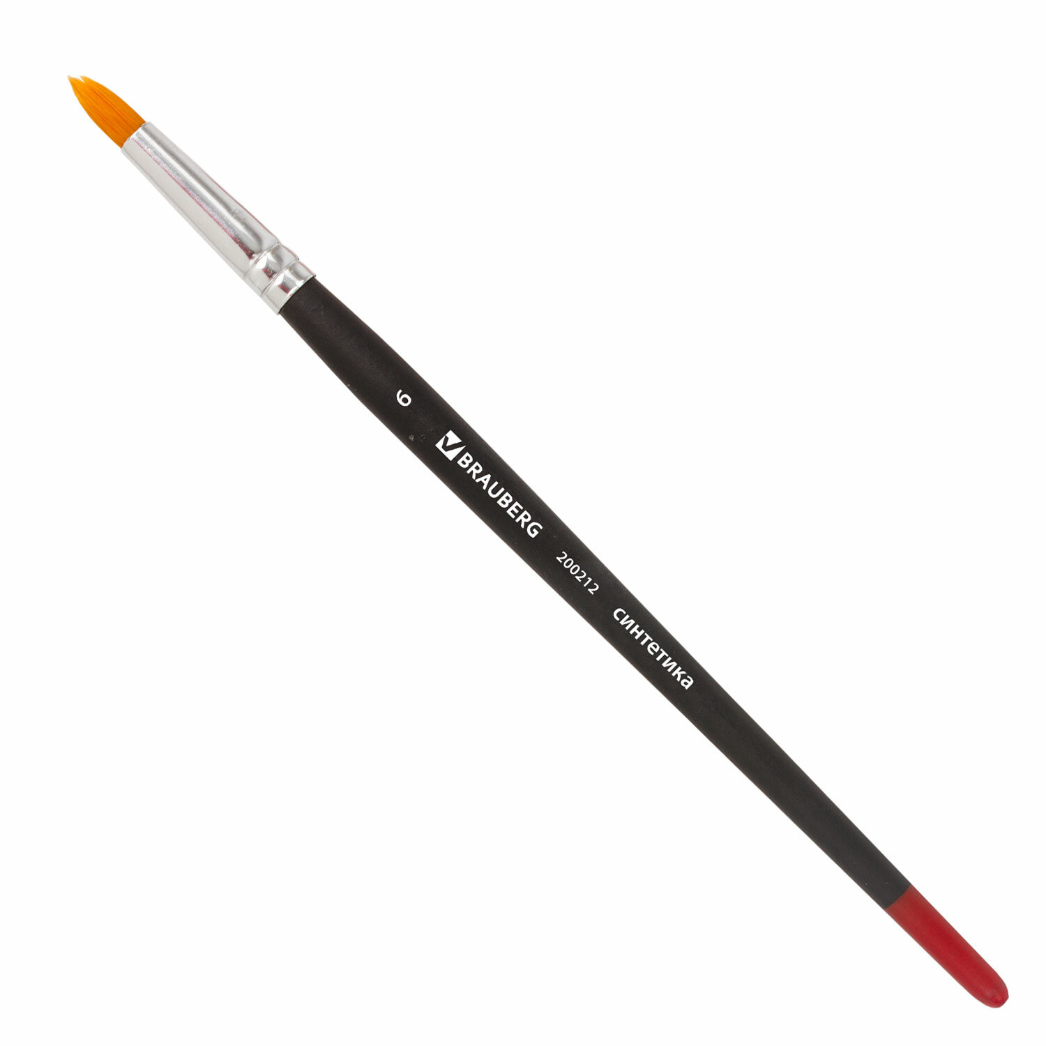 Кисть BRAUBERG синтетика, круглая, №6, 200212