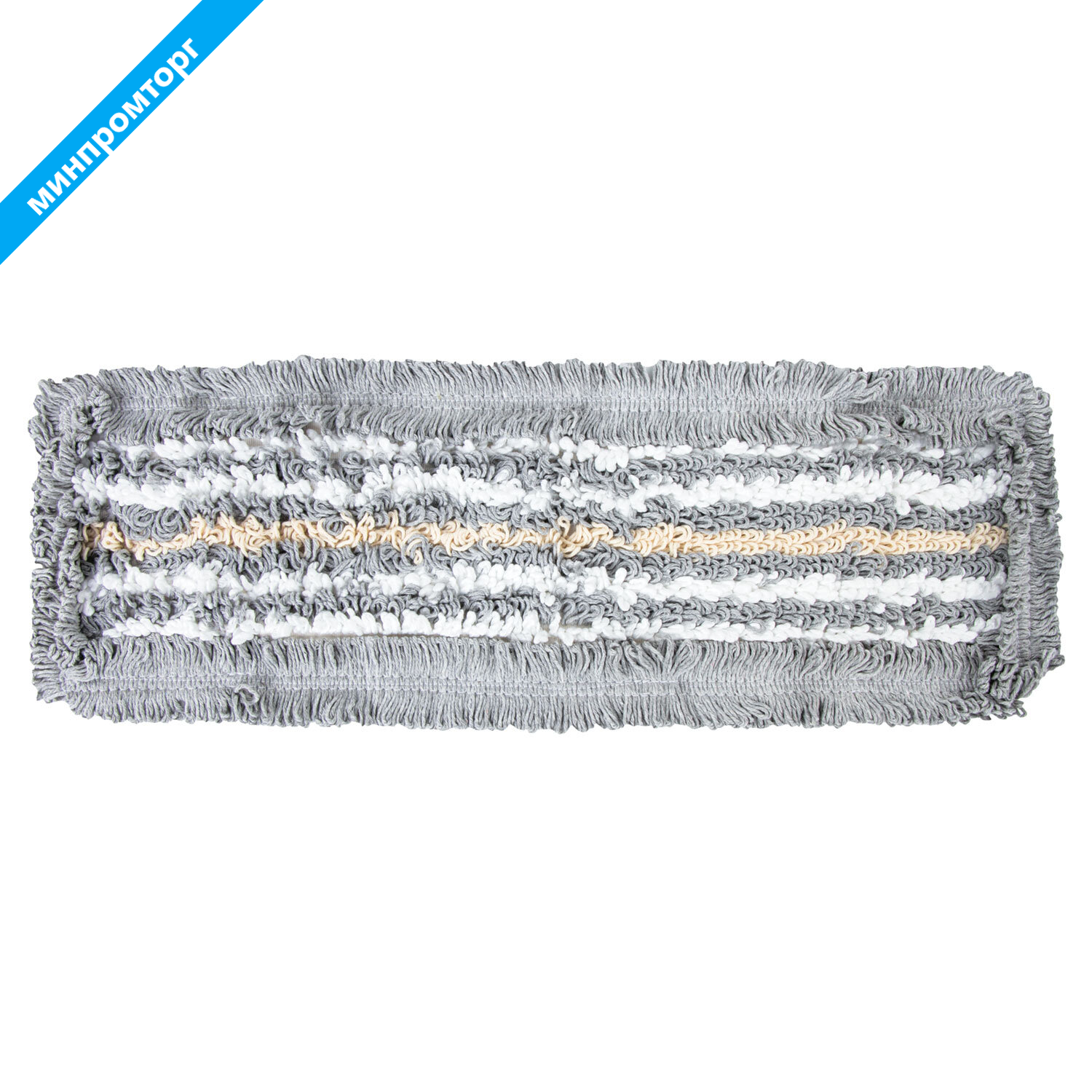 Насадка МОП плоская для швабры/держателя 40см, ТИП У/К, хлопок/мкфбр, СЕРАЯ, LAIMA EXPERT, 606629