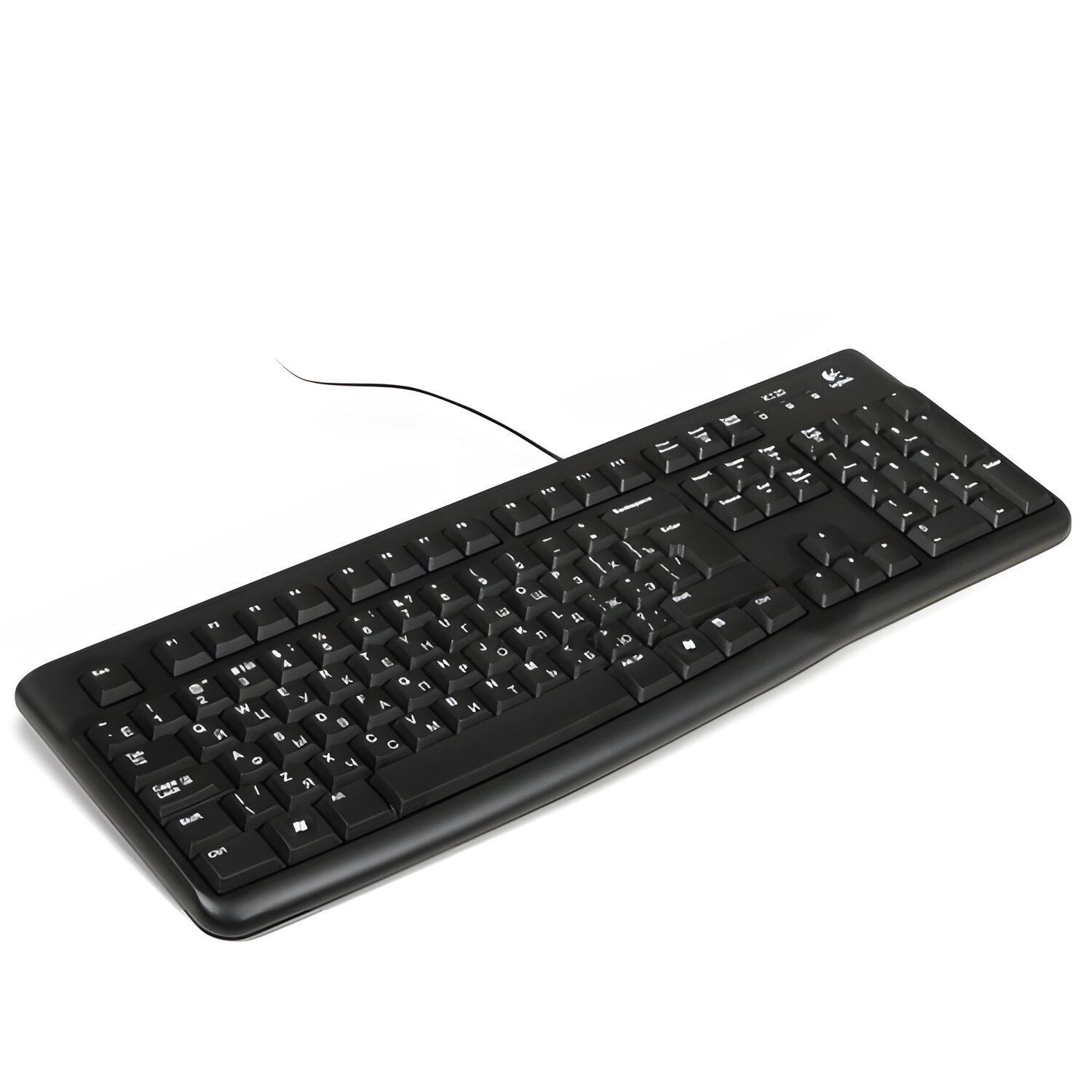 Клавиатура проводная LOGITECH K120, USB, 104 клавиши, черная, 920-002522 510624