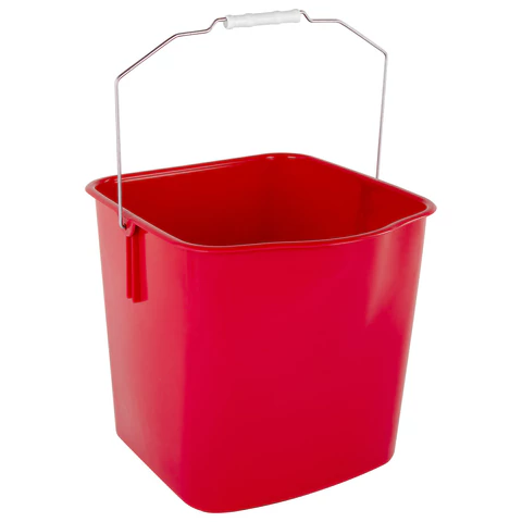 Ведро УНИВЕРСАЛЬНОЕ 25 л, КРАСНОЕ, подходит для уборочных тележек, уборки, хранения, пластик, 609755, 25EC/5 - МСК «Форвард»