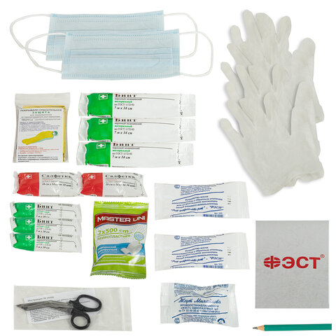 Аптечка первой помощи автомобильная, по приказу № 260н, ФЭСТ, пластиковый кейс, 3735 631422 - МСК «Форвард»