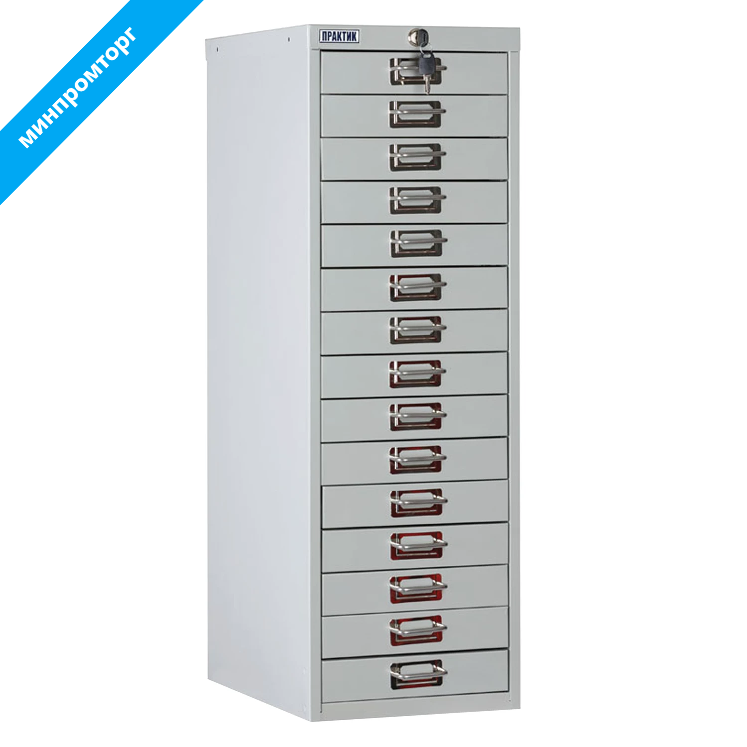 Шкаф металлический для документов ПРАКТИК "MDC-A4/910/15", 15 ящиков, 910х277х405 мм, собранный 290724