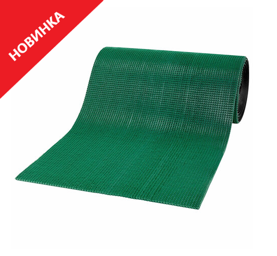 Коврик ДОРОЖКА 0,9х10 м, "ТРАВКА" ЗЕЛЕНЫЙ пластиковый грязезащитный, щетина 10 мм, LAIMA EXPERT, 701071