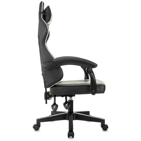 Кресло компьютерное BRABIX "Shooter GM-123", 2 подушки, экокожа, черное/белое, 533191 минпромторг - МСК «Форвард»