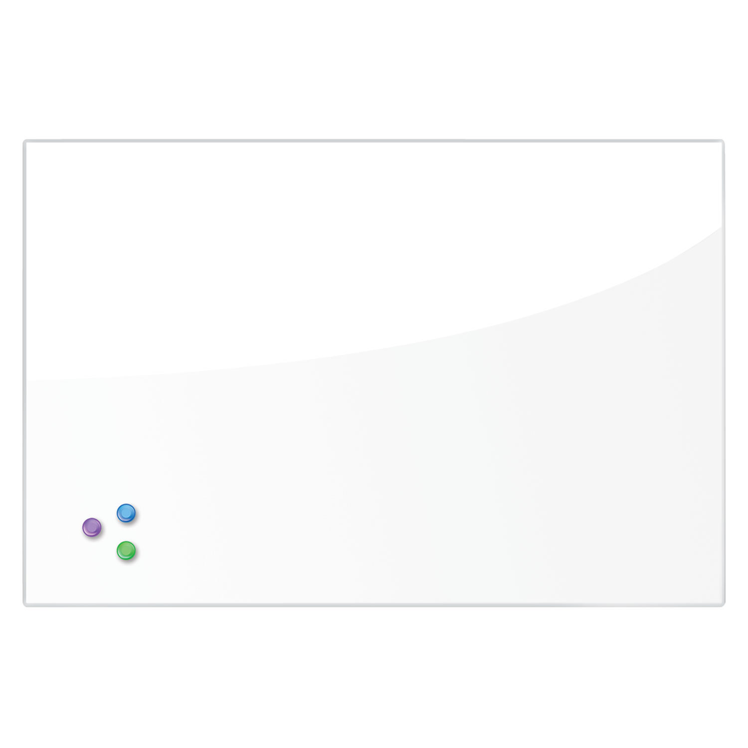 Доска магнитно-маркерная стеклянная 40х60см, 3 магнита, БЕЛАЯ, BRAUBERG, 236744