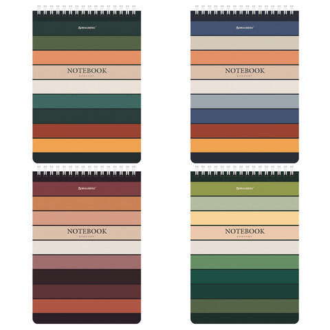 Блокнот А5 (146х206 мм), 60 л., гребень, картон, клетка, BRAUBERG, "Classic", 114359 - МСК «Форвард»