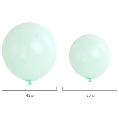 Шары воздушные НАБОР ДЛЯ ДЕКОРА "Нежность", 105 шаров, голубой/мятный/золото, BRAUBERG KIDS, 591896 - МСК «Форвард»