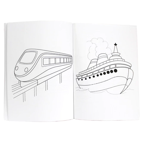 Книжка-раскраска СУПЕРРАСКРАСКА ТРАНСПОРТ, 200х280 мм, 64 стр., ПП, 9850-1 691006 - МСК «Форвард»