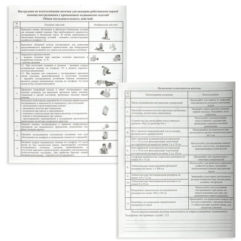 Аптечка первой помощи работникам, по приказу №262н, МИРАЛ, пластиковый кейс, АРПФ-Н 631417 - МСК «Форвард»